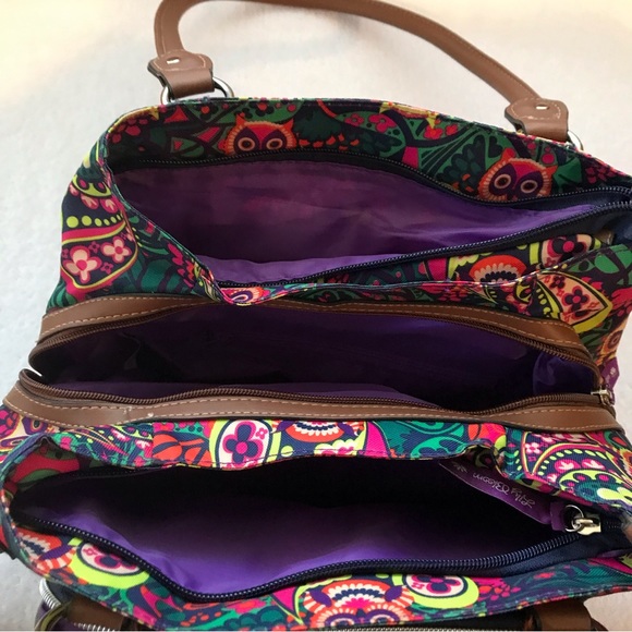 Lily Bloom Bags Lily Bloom Landon Triple Section Owlilver Satchel